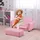 Homcom Kindersofa mit Hocker rosa