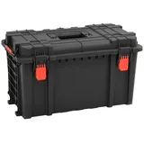 vidaXL Koffer für Flugreise Tragbar Schwarz 57x35x32,5 cm PP