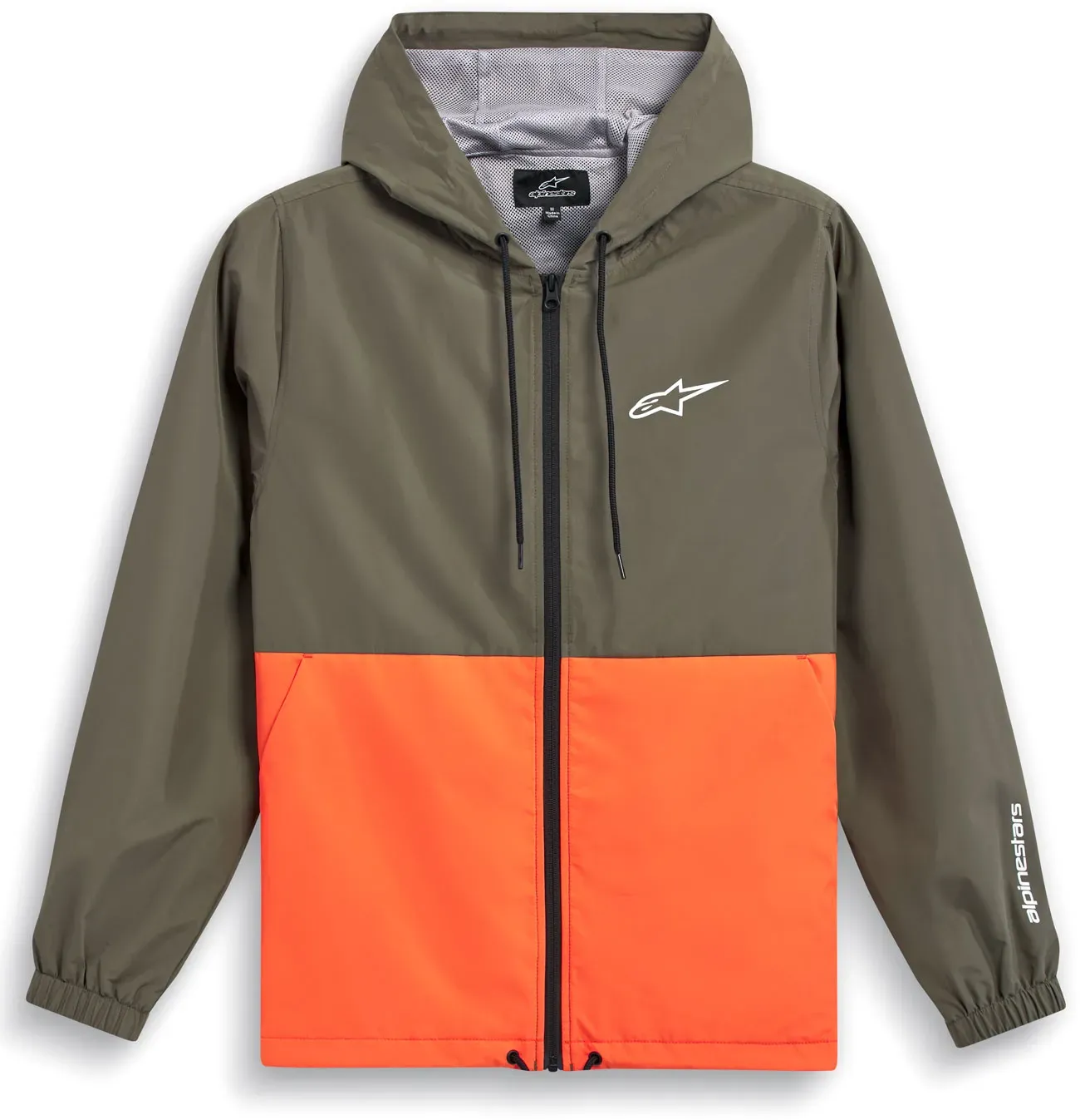 Alpinestars Speeder Windbreaker, veste en textile - Vert Foncé/Orange - M