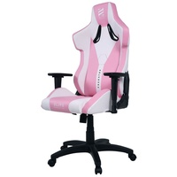 Elite Gaming-Stuhl PREDATOR, ergonomisch, Höhe verstellbar, bis 150 kg, 3D-Armlehnen, Wippmechanik (Pink/Weiß)