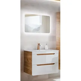 Fun Möbel Badmöbel Set FERMO 2-tlg. Weiß