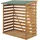 [en.casa] Brennholzunterstand Tannenholz 123 x 116 x 64 cm Natur