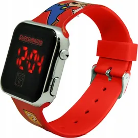 Kids Licensing Super Mario LED-Uhr 0 mm Gehäuse rot Silikonarmband rot
