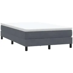 Boxspringbett ohne Matratze Dunkelgrau 120x210 cm Samt