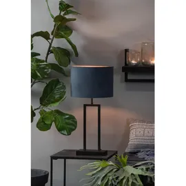 Light & Living Lampenschirm Velours Blau 40x30cm