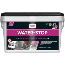 MEM Water Stop, flexible Abdichtungsmasse für verschiedene Untergründe, Abdichtung, 6 kg