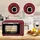 Woltu Mini Backofen 21 L, elektrischer Minibackofen, Miniofen, Pizzaofen, 1280 W, 100-230 °C, Timer 60 Min., Ober-/Unterhitze, Doppelverglasung, Rot