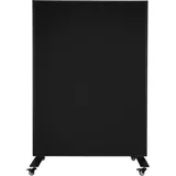 Mobile Trennwand Schwarz 120 x 160 cm - Akustikplatte und Whiteboard - in verschiedenen Farben und 2 Größen