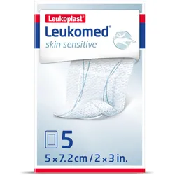 Leukomed skin sensitive 5x7,2 5 St Pflaster