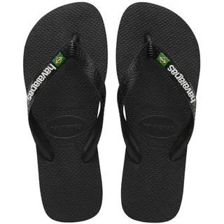 havaianas Unisex Kinder Brasil Logo (Mini Me) Zehentrenner, Schwarz, 23/24 EU