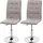 Mendler Esszimmerstuhl HWC-C41 Stoff creme-grau 2er Set