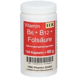 FBK-Pharma GmbH Vitamin B6 + B12 + Folsäure Kapseln 120 St.