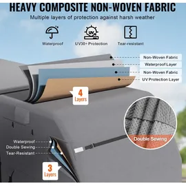 Vevor Wohnwagen-Schutzhülle 6,7-7,3 m Grau