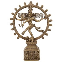 Guru-Shop Dekofigur Tanzender Shiva Nataraja Statue Shiva im.. goldfarben