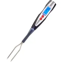 WESTMARK Braten- und Grillgabel mit Thermometer 15042280 , Inkl. 2 x AAA Micro Batterien LR03