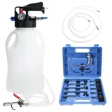 FreeTec Getriebeöl Einfüllgerät,10L Pneumatische Getriebeöl Pumpe, 2 en 1 Ölabsaugpumpe und Öl Einfüllgerät mit 14tlg ATF Adaptersatz für Auto Traktor