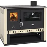 Kochen Kaminofen Holzofen mit Backofen Prity GT FI S Ivory
