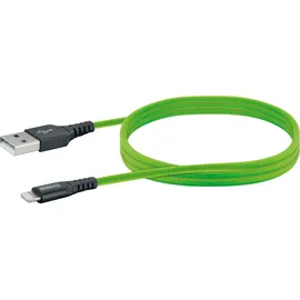 Schwaiger Apple® Lightning Sync & Ladekabel Giftgrün 1,2 m