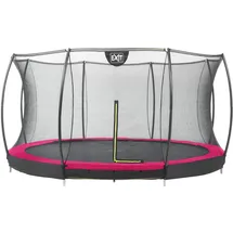 EXIT TOYS Silhouette Bodentrampolin 427 cm inkl. Sicherheitsnetz rosa