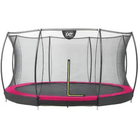 EXIT TOYS Silhouette Bodentrampolin 427 cm inkl. Sicherheitsnetz rosa