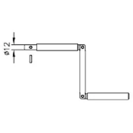 GEZE Knickkurbel Fz 45/32 Aluminium