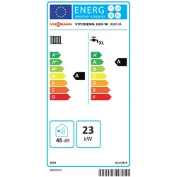 Viessmann Gas-Brennwert-Kombigerät Vitodens 200-W B2KF 25 kW Bedieneinheit HMI 3,5