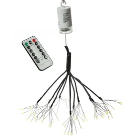 MARELIDA LED Feuerwerk Leuchte hängender Polarstern Pusteblume Firework 25cm - 80LED - 8Mod...