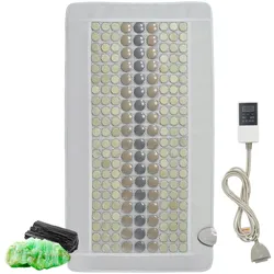 VEVOR Heizgürtel Wärmegürtel Rückenwärmer PU-Leder 132 Jade- & 54 Turmalin-Stein