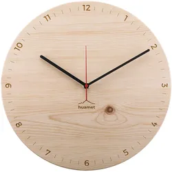 Huamet CH40-A-1806 Holz-Wanduhr Bergtouhr Zirbe rund