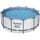 BESTWAY Steel Pro Max Frame Pool Set 366 x 122 cm lichtgrau inkl. Filterpumpe