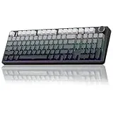 AULA F99 Pro Mechanische Gaming Tastatur,3-Modus Wireless Mechanische Tastatur mit Knopf,Fünfschichtige Polsterung Struktur,Seitlich Graviert,RGB,QWERTY,Hot-swap Custom Keyboard