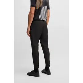 Boss Green Stretch-Hose T Flex mit elastischem Bund und Kordelzug Stretchhose Businesshose schwarz 52