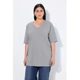 Ulla Popken T-Shirt Hellgrau mélange 42/44