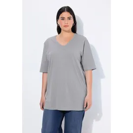 Ulla Popken T-Shirt Hellgrau mélange 42/44