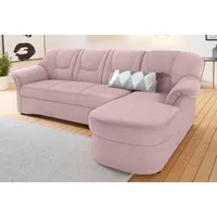 DOMO collection Ecksofa »Sarafina L-Form«, wahlweise mit Bettfunktion, optional mit Federkern, rosa