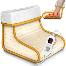 sinnlein Fußwärmer mit 6 Temperaturstufen & Timer | Fußheizung elektrisch Überhitzungsschutz & Abschaltautomatik