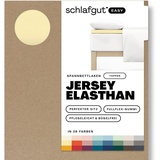 SCHLAFGUT Easy Spannbettlaken für Topper Jersey Elasthan 140 x 200 - 160 x 220 cm yellow mid