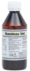 LAB-V Ruminas Vet - Ergänzungsfuttermittel für das richtige Funktionieren des Magen-Darm-Trakts bei Kühen 200ml (Rabatt für Stammkunden 3%)