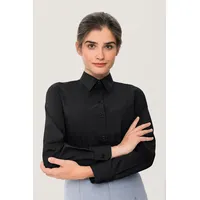 Hakro Bluse Mikralinar® schwarz, 2XS