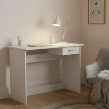 Dmora Eckschreibtisch Oise Mattweiß