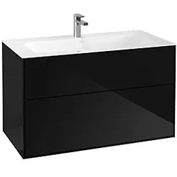 Villeroy und Boch Finion Waschtischunterschrank F02000PH 99,6x59,1x49,8cm, Glossy Black Lacquer
