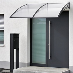 Vordach Mellerud 300x100 cm Schwarz/Transparent