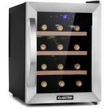 Klarstein Reserva 12 Uno Weinkühlschrank 12 Flaschen 31 Liter Edelstahl