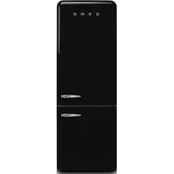 FAB38RBL6 Retro Design Kühlschrank im Stil der 50er Jahre - 70 cm breit - Farbe Schwarz - Rechtsansc