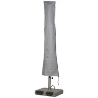 mehr Garten Schirmhülle Premium Kunststoff 220 x 30/55 cm Grau