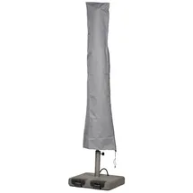 mehr Garten Schirmhülle Premium Kunststoff 220 x 30/55 cm Grau