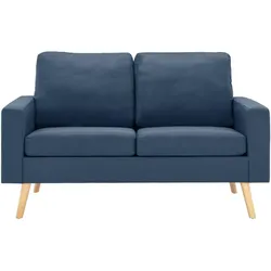 vidaXL 2-Sitzer-Sofa Blau Stoff