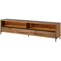 MASSIVMOEBEL24.DE Montreux Lux TV-Board 242x47x60 Natur Geölt Wild-/Zerreiche Massivholz