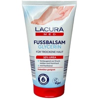 LACURA Med - Fußbalsam Glycerin, 10 % UREA,  Fusspflege für trockene Haut, 150ml