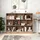 Costway Bücherregal 10 Fächer 140 x 24 x 104 cm Beige